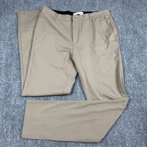 Mott & Bow Tech Trouser Pants Mens 33x32 Khaki Tan Travel Performance Chino Golf
